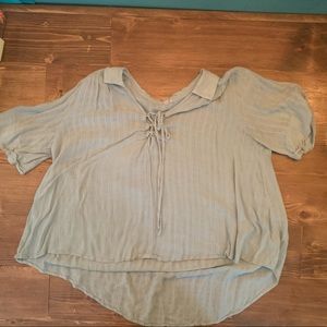Seafoam Green Blouse
